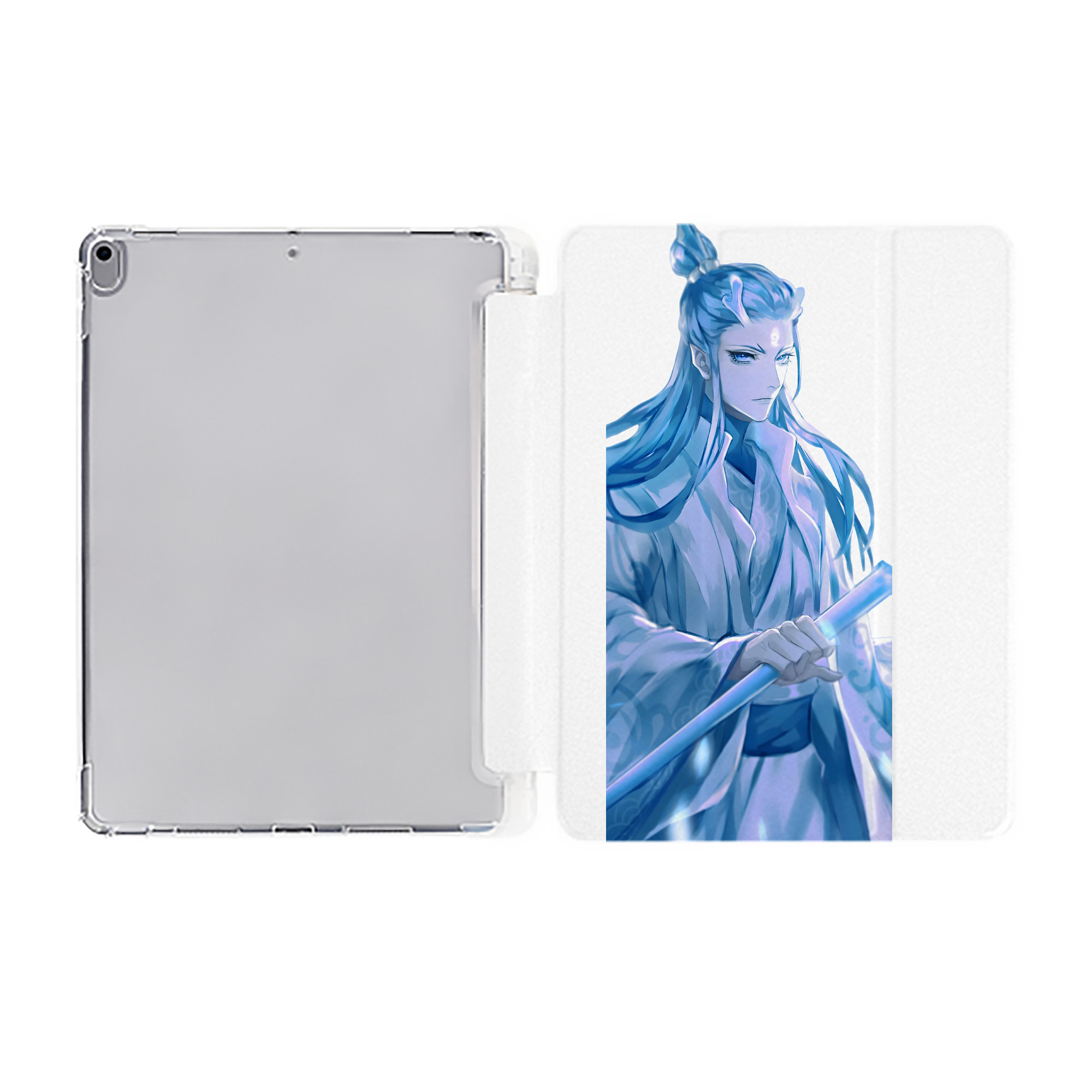 （画像用） Ne Zha 2 ナタ 魔童の大暴れ IPad ケース ペン収納付き 三つ折りスタンド PUレザー×シリコン 対応機種9.5/10.5/10.9インチ
